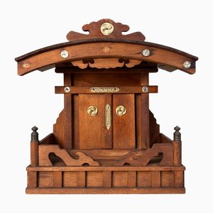 Japanese Wooden Kamidana Temple, 1930s, Set of 2