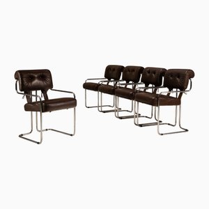 Sedie Tucroma vintage di Guido Faleschini per i4 Mariani, Italia, anni '70, set di 5