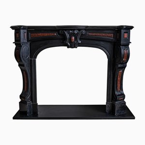 Fireplace Surround in Black Stone, France, 19th Century
