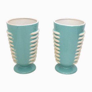 Large Art Deco Vases in Earthenware from Saint Clément, France, 1940s, Set of 2