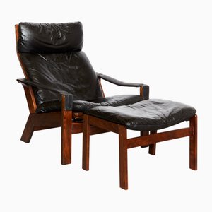 Modell Inca Sessel & Fußhocker von Peter Opsvik für Westnofa, 1970er