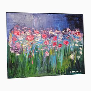 Camille Mariau, Nympheas, 2020, Oil on Canvas, Framed