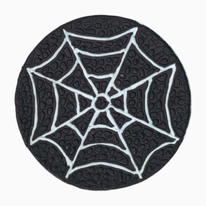 Scodella in ceramica bianca e nera di Király, anni '70