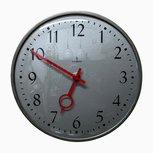 German Industrial Factory Clock by Peter Behrens for Siemens, 1960s