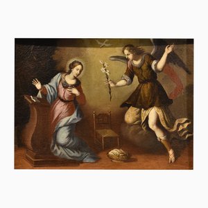Scuola Toscana, Annunciation, 1650, Oil on Canvas, Framed