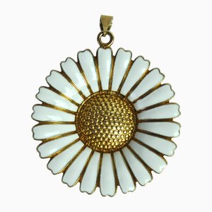 Vintage Danish Pendant in Gilded Sterling Silver by Bernhard Hertz, 1940s