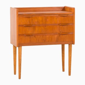 Cajonera danesa vintage pequeña de teca, años 60