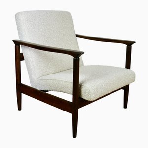 GFM-142 Chair in White Ivory Boucle by Edmund Homa, 1970s