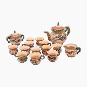 Quimper Kaffeeservice von Paul Fouillen, 1940er, 15 Set
