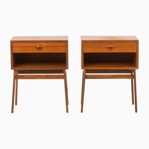 Mid-Century Modern Danish Teak Nightstands, 1960s, Set of 2