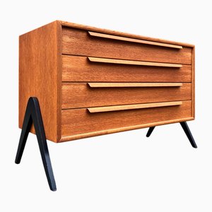 Chest of Drawers with Black Legs in Oak