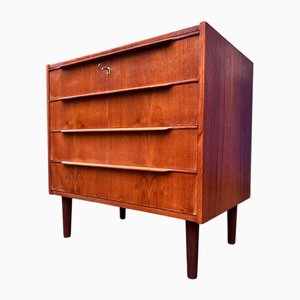 Commode à Tiroirs avec Serrure en Teck, Danemark