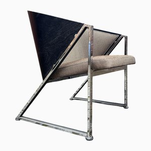 Mondi Armchair in Grey and Black Chrome by Jouko Järvisalo for Inno Interior Oy