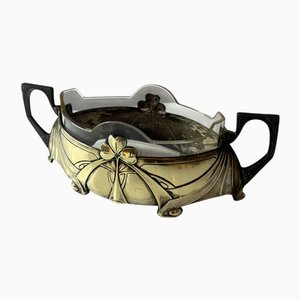 Jardiniere with Cloverleaf from Hans Peter Metallwarenfabrik, 1908