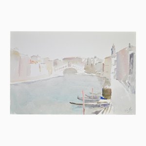 Carlo Ravagnan, View of Venice, Watercolor