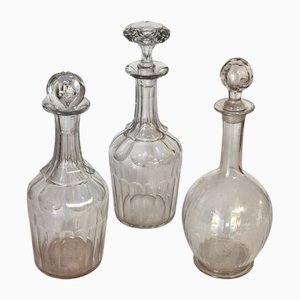 French Crystal Decanters from Baccarat, 1970s, Set of 3