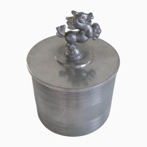 Art Deco Pewter Jar by Sylvia Stave for C-G Hallberg, 1929