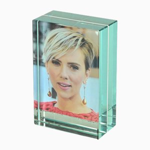 Grand Cadre Photo Double Face Vert Nil avec Miroir de Fontana Arte, 1950s