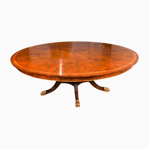 Vintage Regency Revival Dining Table in Flame Mahogany