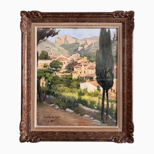 Ch. Mazelin, Saint-Guilheme-Le-Désert, 1900er, Aquarell auf Papier, gerahmt