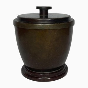 Bronze Art Deco Lidded Jar attributed to Ildfast, Denmark, 1930s