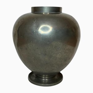 Swedish Modern Pewter Vase attributed to Nils Fougstedt for Svenskt Tenn, Sweden, 1933