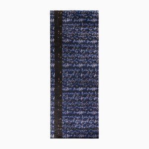 Scandinavian Style Rug with Black Geometric Pattern by Rug&Kilim