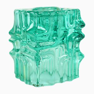 Portacandele vintage in vetro di Vladislav Urban per Rosice, anni '60