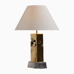 Brutalist Bronze Lamp from David Marshall, 1980s