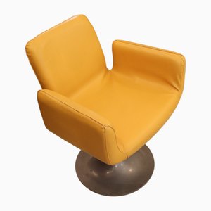 Chaise Pivotante Dimensiona en Acier et Cuir par Mario Viezzoli pour Longato, 1970s