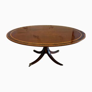 Large Antique Edwardian Oval Mahogany 8-Seater Dining Table, 1910s