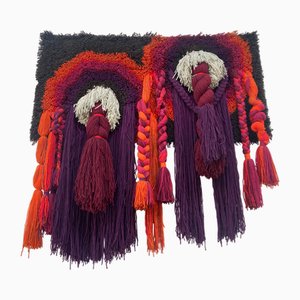 Tapiz de pared holandés brutalista de macramé de Desso, años 70