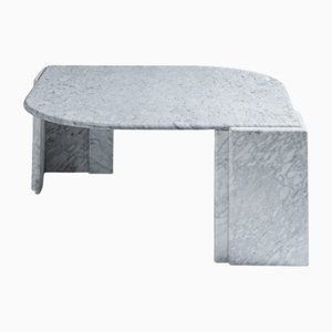 Tavolino da caffè in marmo grigio, anni '80