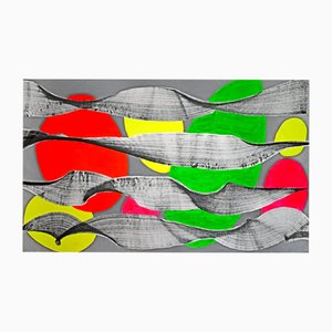 Sumit Mehndiratta, Neon Waves, Acrylique sur Toile