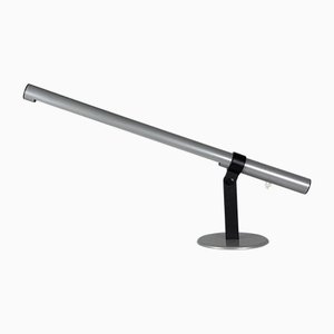 Italian Postmodern Grey and Black Metal Table Lamp from Luci Italia, 1980s