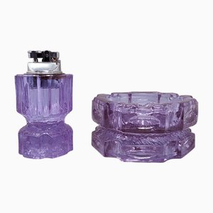 Vintage Italian Purple Smoking Set by Antonio Imperatore, 1970s, Set of 2