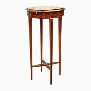 Octagonal Occasional Table in Mahogany and Satinwood, 1890