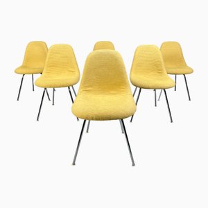 Vintage Fiberglass Dining Chairs by Charles and Ray Eames for Herman Miller, 1970s, Set of 6