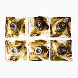 Vintage Italian Murano Glass Wall Sconces from La Murrina, 1970s, Set of 6