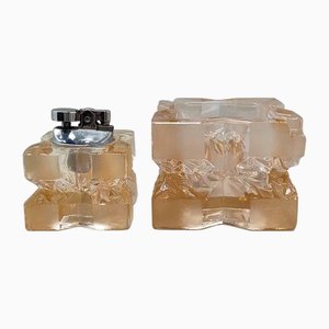 Vintage Italian Purple Smoking Set by Antonio Imperatore, 1970s, Set of 2