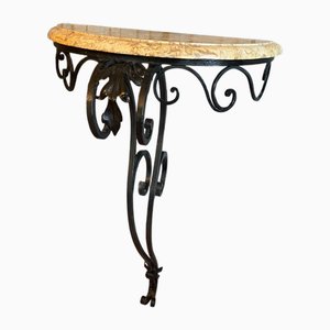 French Wall Table with Marble, 1890s