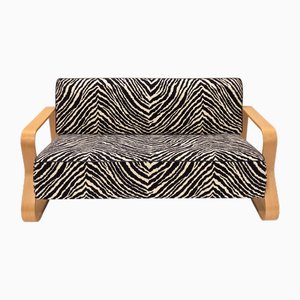 Sofa 544 mit Zebra Bezug von Alvar Aalto für Artek, 1980er