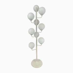 German Space Age Floor Lamp with Satin Glass Balls, 1970s