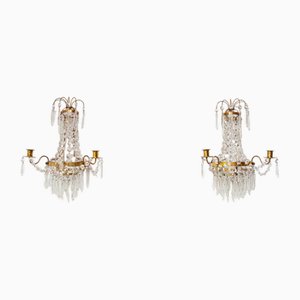 Vintage Swedish Wall Lights in Brass, 1960s, Set of 2