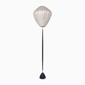 Lampada da terra Cocoon vintage di ERWI Louis Kalff, anni '50