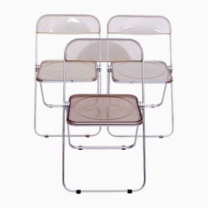 Vintage Plia Folding Chairs by Giancarlo Piretti for Castelli, 1970s, Set of 3