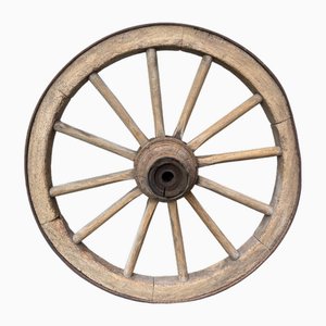 Dekoratives Wagenrad aus Holz & Eisen, 1890er