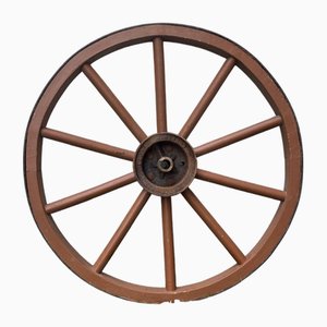 Dekoratives Wagenrad aus Holz & Eisen, 1890er