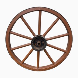 Decorative Wagon Wheel in Wood and Iron, 1890s