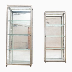 Vetrine Art Déco in ottone, anni '20, set di 2